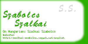 szabolcs szalkai business card